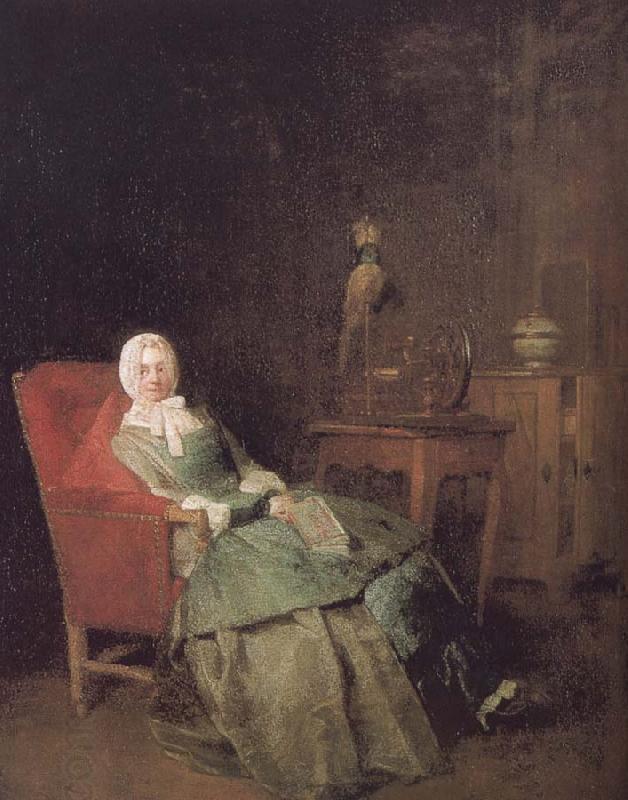 Jean Baptiste Simeon Chardin Take the book of women China oil painting art